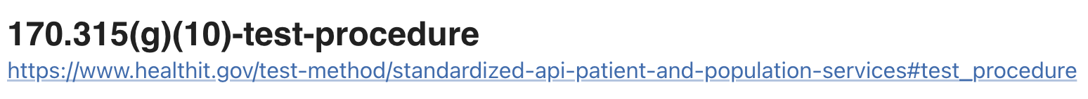 Screenshot of a requirements group header